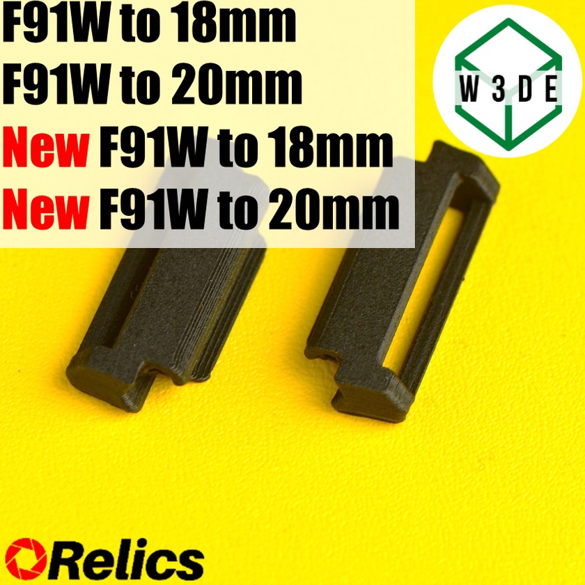 KODE J97W Adapter Strap Untuk Casio F91W F94W F15W F91W F91 F94W F94 F21 F21W To 18mm  2mm Nato By W