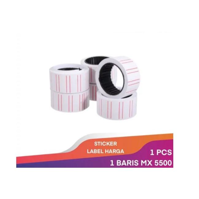 

KERTAS STICKER LABEL HARGA 1 BARIS LINE ISI REFILL PRICE LABEL MX5500