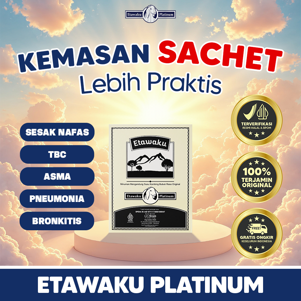 

Etawaku Sachet - Praktis Atasi Sesak Nafas TBC Anak Bronkitis Herbal Original