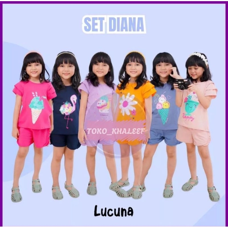 Setelan Diana Lucuna/ Setelan anak cewe/ Baju anak perempuan/ baju anak murah/ baju anak bagus/ Baju