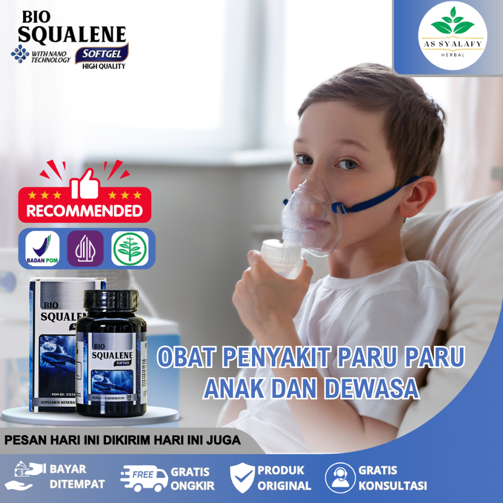 Obat Paru Paru Anak Dan Dewasa Herbal Obat Flek Paru-Paru Tbc Bio Squalene Softgel Asli Di Surabaya