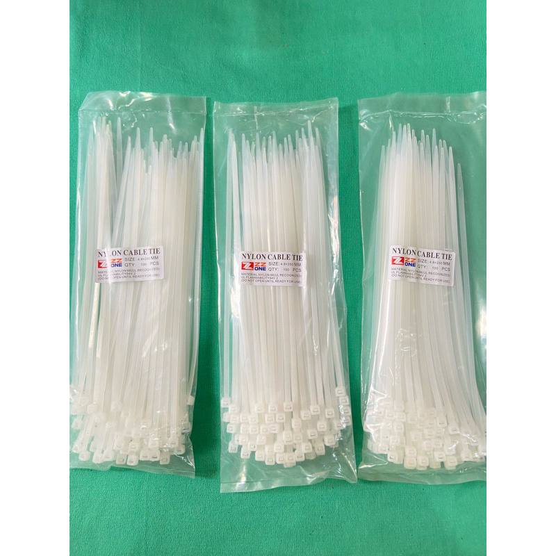 

(100pcs) Cable Ties Putih Tebal 4,8x250mm ZZONE