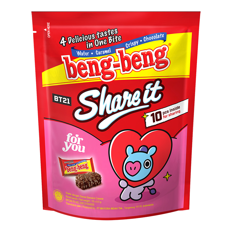 

Beng-Beng Share It Wafer Rice Crispy Cokelat 10 x 9.5 g
