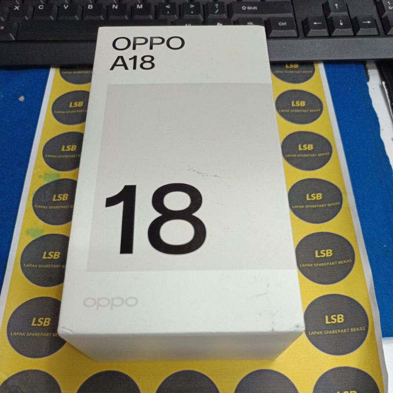 DUS BOX HANDPHONE OPPO A18 ORIGINAL BEKAS