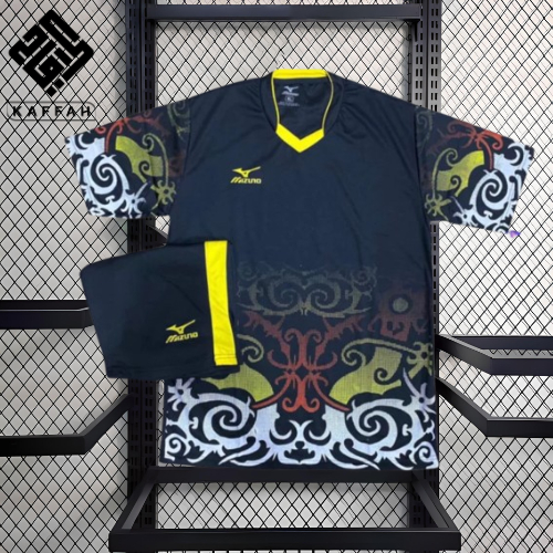 Jersey Sepak Bola Jersey Futsal Olahraga Desain Dayak Hitam Dri-fit Local High Quality
