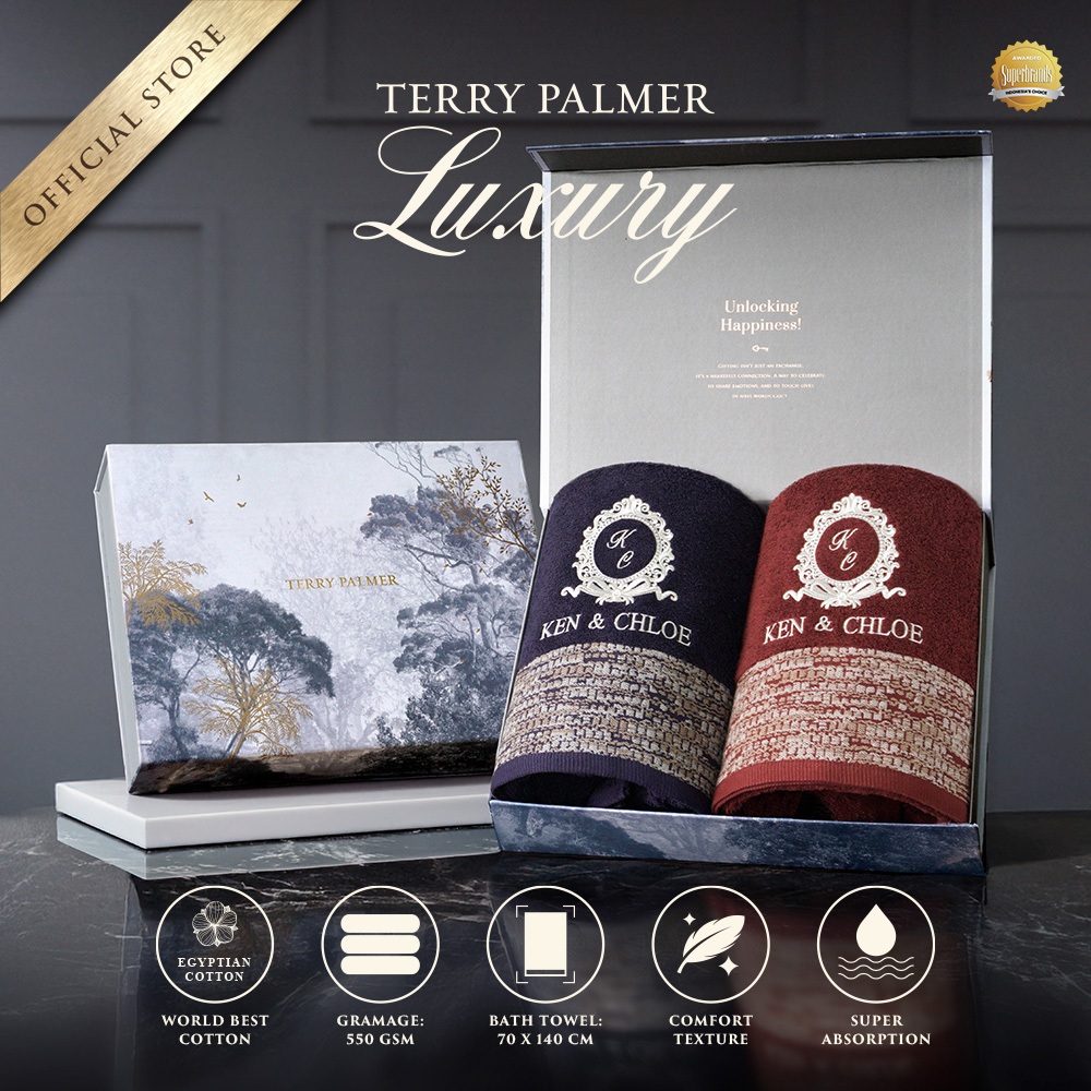 Terry Palmer Luxury - Kilian (Handuk Couple Set) / Handuk Seserahan / Kado Pernikahan / Souvenir /