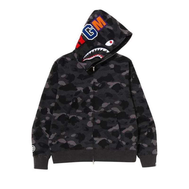 Hoodie Bape Color Camo Shark Full Zip (grey,blue,red,green,purple)