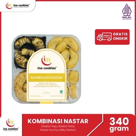 

INA COOKIES Malang - KOMBINASI NASTAR Kue Kering Premium Jajan Lebaran - READY STOCK