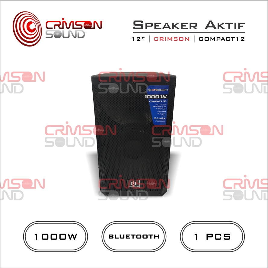 AKTIF SPEAKER CRIMSON SUPER BASS 12 INCH DSP 1000 WATT COMPACT 12