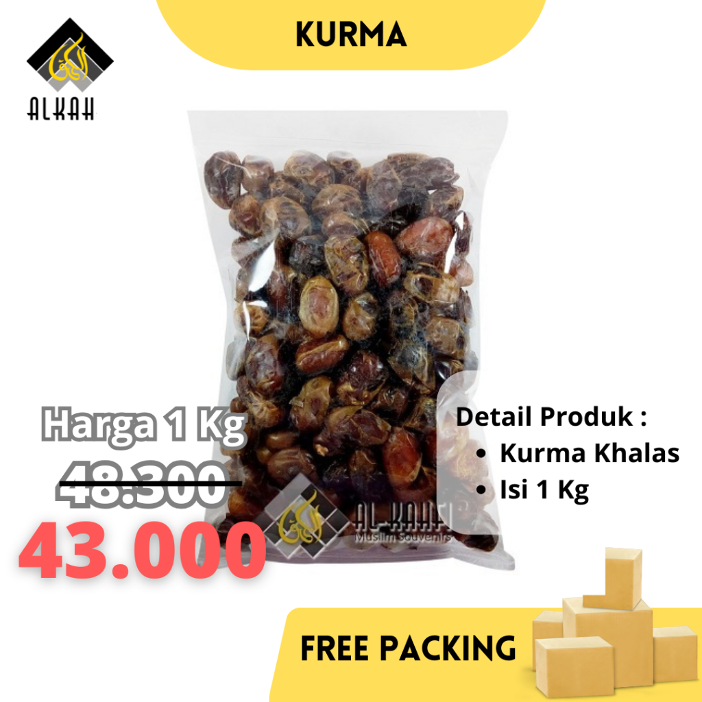 

Kurma Khalas Al Saad 1 Kilogram Oleh Oleh Haji Umroh