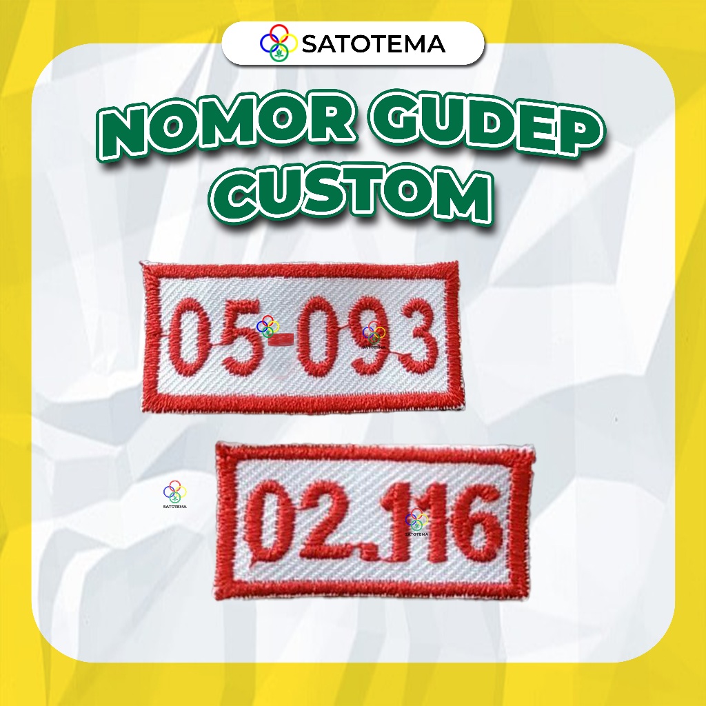 Nomor Gudep Custom / Nomer Gudep Bordir / Nomor Gudep Pramuka / Nomor Gugus Depan