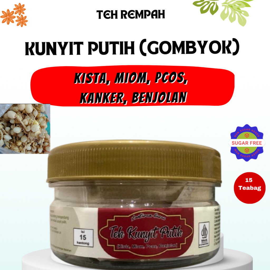 

Teh Kunyit Putih Teh Celup Kunyit Putih GOMBYOK ( KISTA, MIOM, PCOS, KANKER, Benjolan)