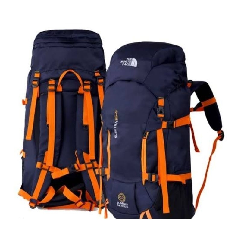 paket mewah tas cerril gunung 55l merk tnf + Peralatan Tenda