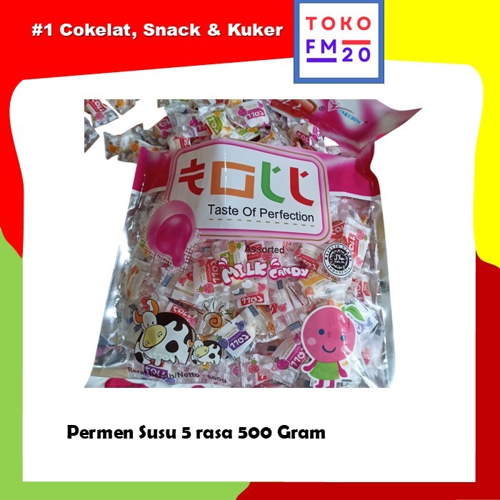 

Toll Permen Susu Candy Milk 5 Rasa 500 gram