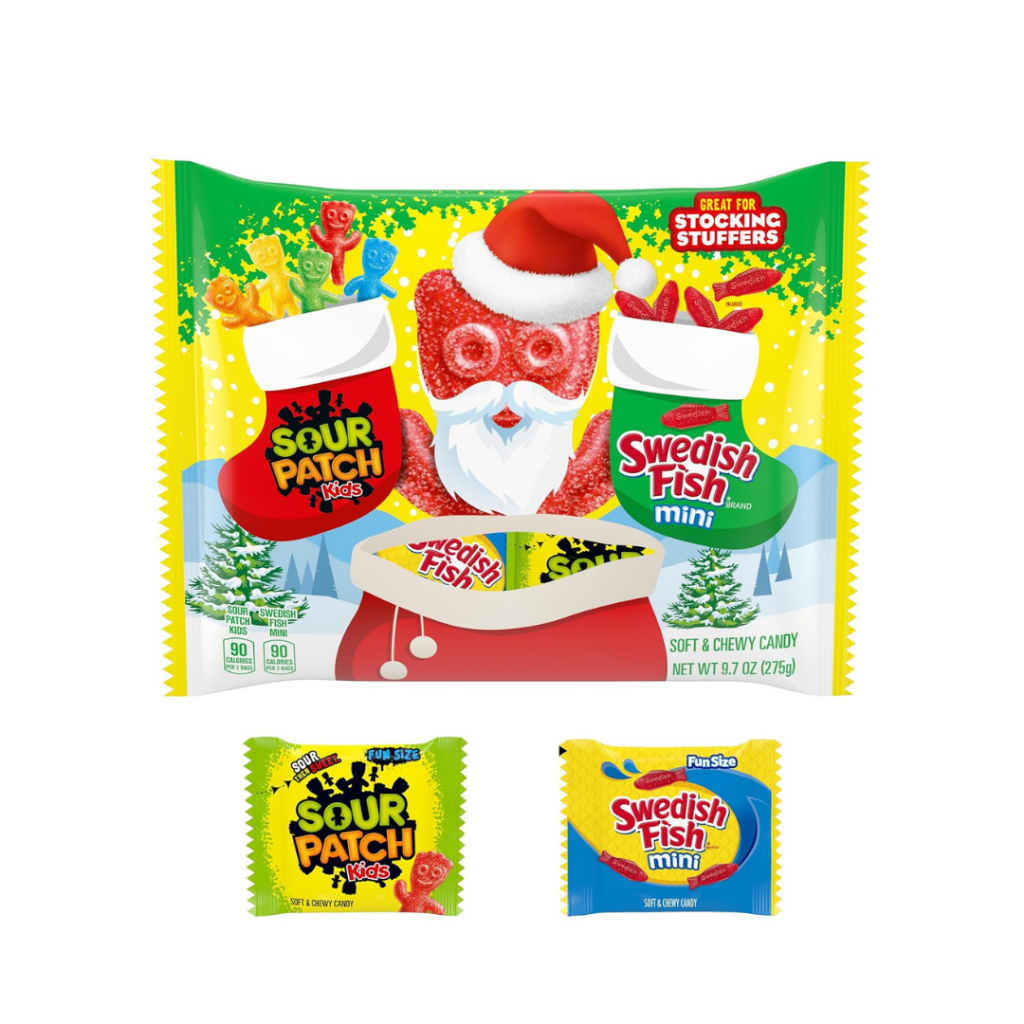 

SOUR PATCH KIDS and SWEDISH FISH Mini Holiday Candy Variety Pack Christmas Edition