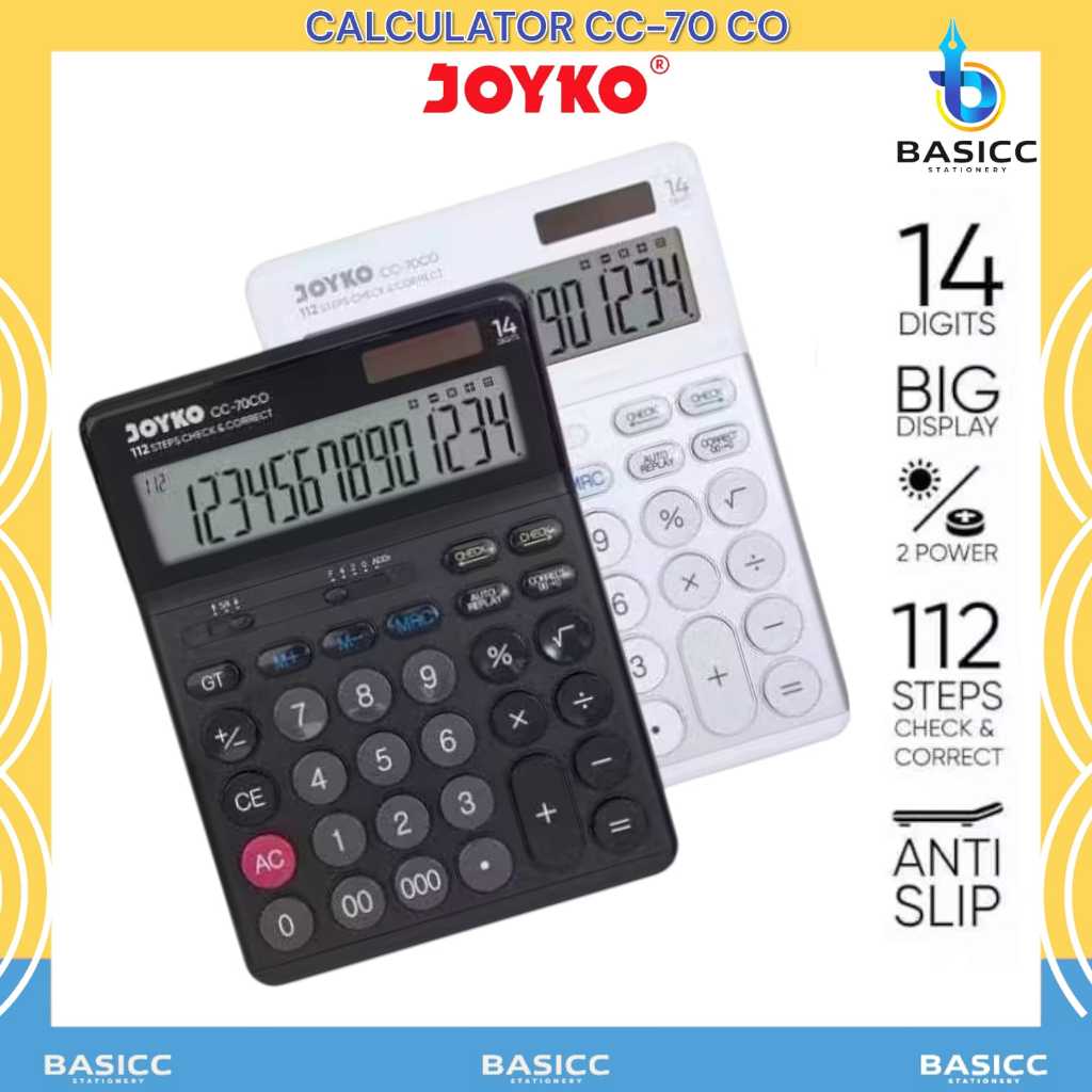 

Joyko CC-70CO Calculator Digital Big Display 14 Digits @ 1 Pcs