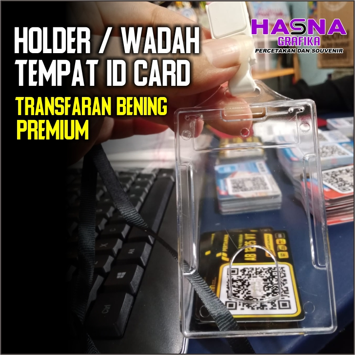 

Holder Transparan + Tali / Tempat ID Card Bening / wadah ID CARD TRANSFARAN