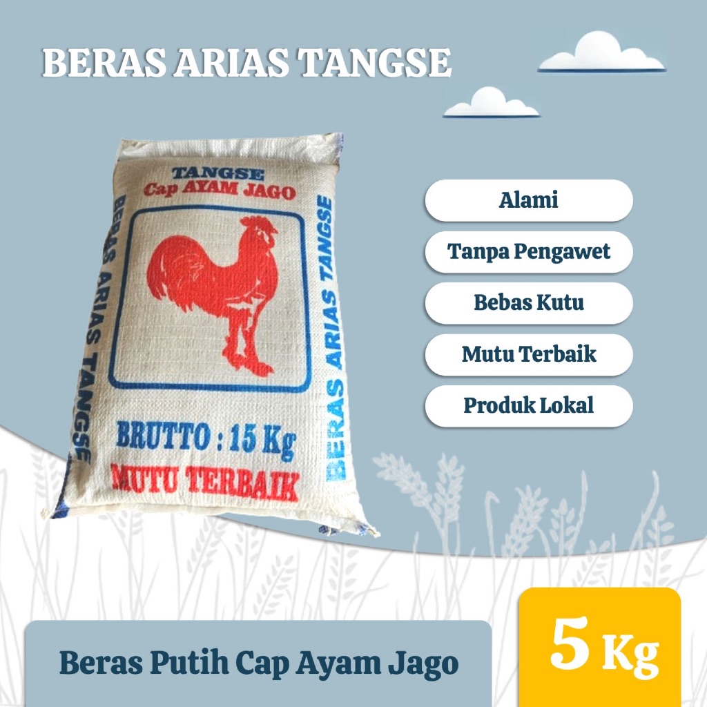 

Beras Tangse Cap Ayam Jago Muto Terbaik Alami 5Kg