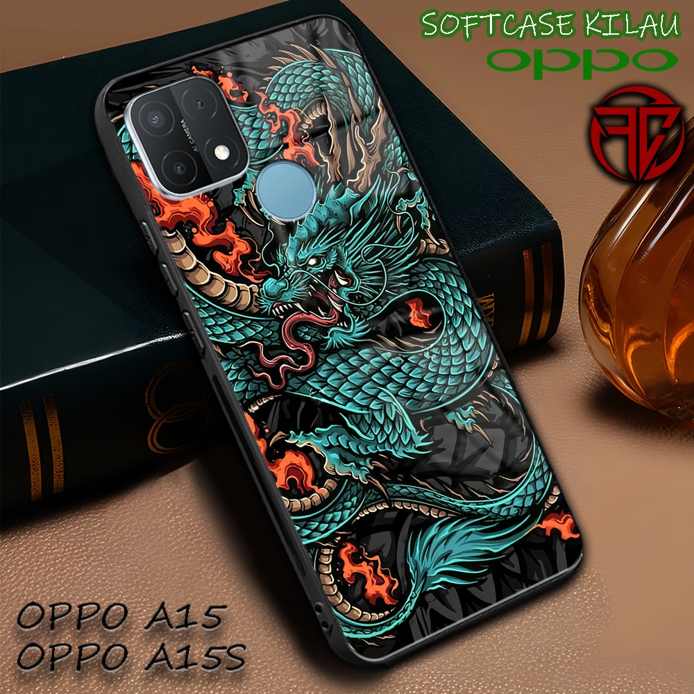 [SC26] Softcase Kilau Oppo A15 | Oppo A15s | Casing Kaca Mika | Kesing Keren Aesthetic [ Dragon ] | 