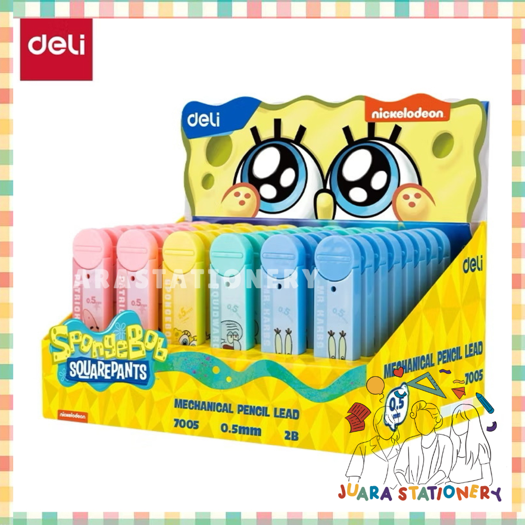 

(3211) Refill Pensil Mekanik Deli Spongebob E7005 2B 0.5mm / Isi Pensil Mekanik 0.5 2B / Refill Pensil / Refill Pensil Mekanik 2B