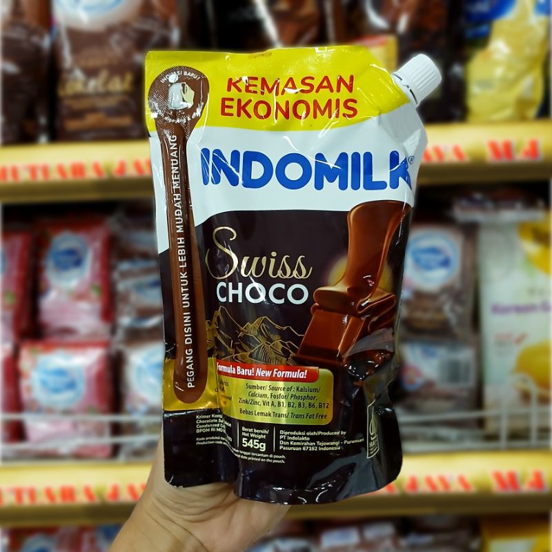 

Indomilk Krimer Kental Manis Swiss Choco & Creamy Original Pouch 545g