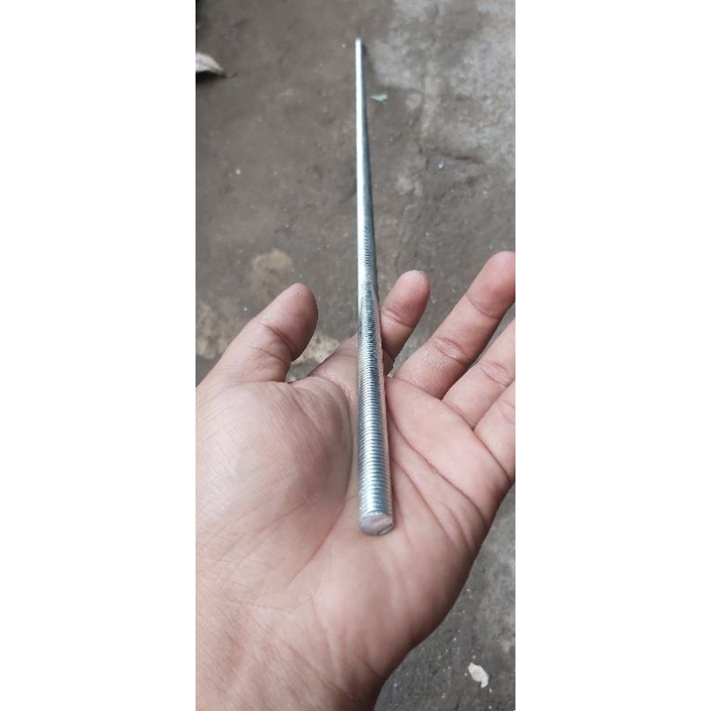 As Drat Besi Galvanis 10mm Panjang 100cm Long Drat Galvanis