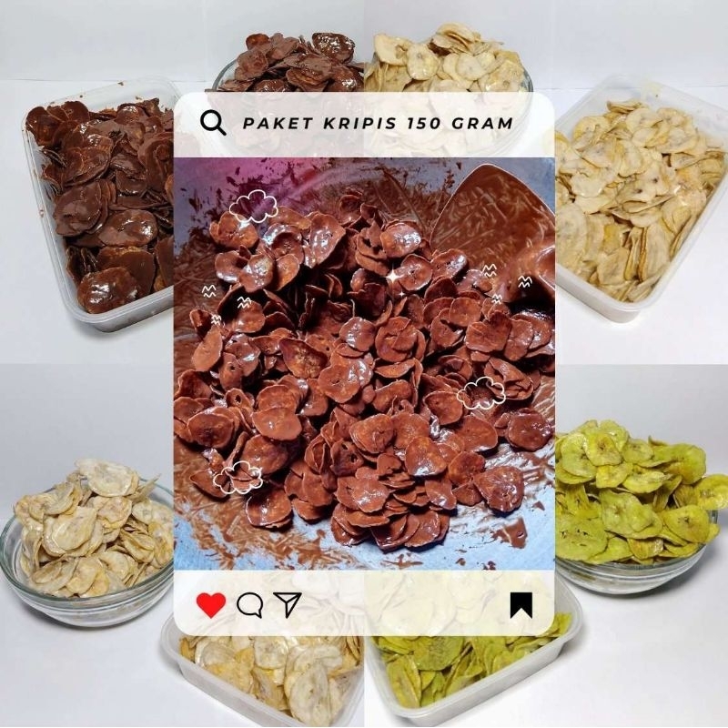 

PAKET KRIPIS | 150 GRAM X 2 PCS | KRIPIK PISANG LUMER