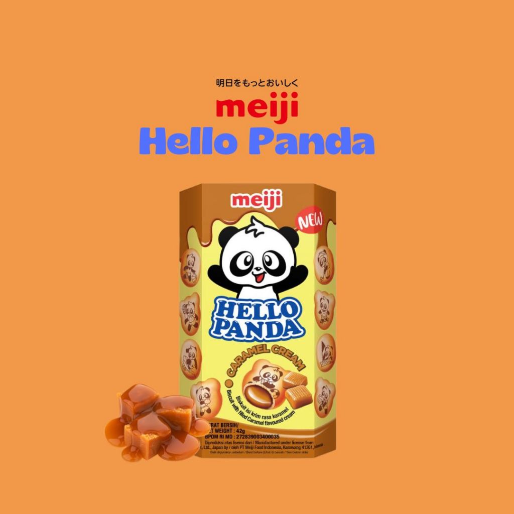 

Meiji Hello Panda Biskuit Caramel Snack Ringan 42Gr