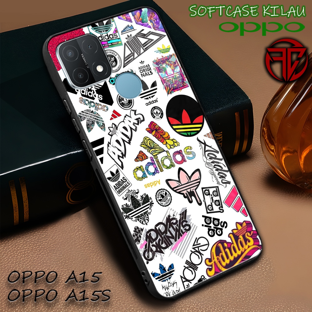 [SC49] Softcase Kilau Oppo A15 | Oppo A15s | Casing Kaca Mika | Kesing Keren Aesthetic [ Adidas ] | 