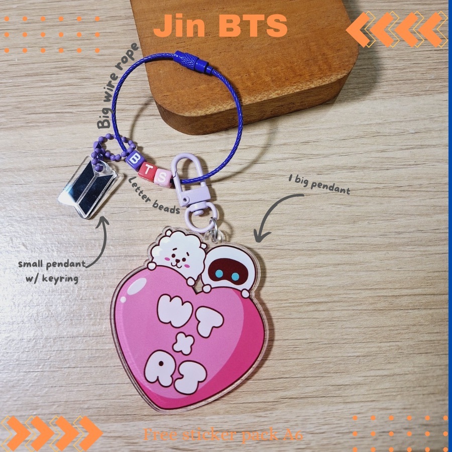 [Free Sticker] Gantungan Kunci Bag Charm RJ x WT