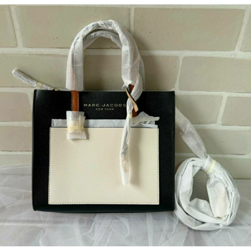 mj bag mini grind tote warna black multi