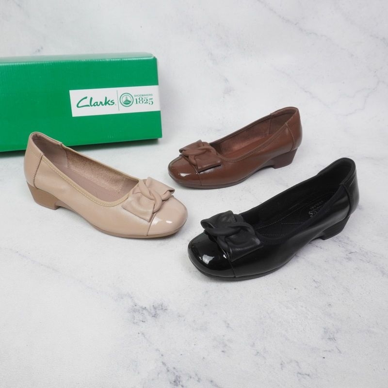 flat shoes clark kulit
