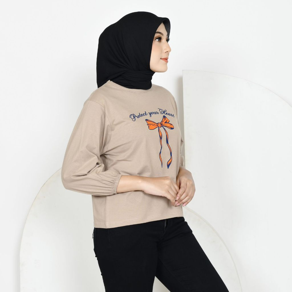 ATASAN WANITA LENGAN BALON//BLOUSE WANITA LENGAN BALON//ATASAN COTTON 24S/KAOS WANITA LENGAN BALON