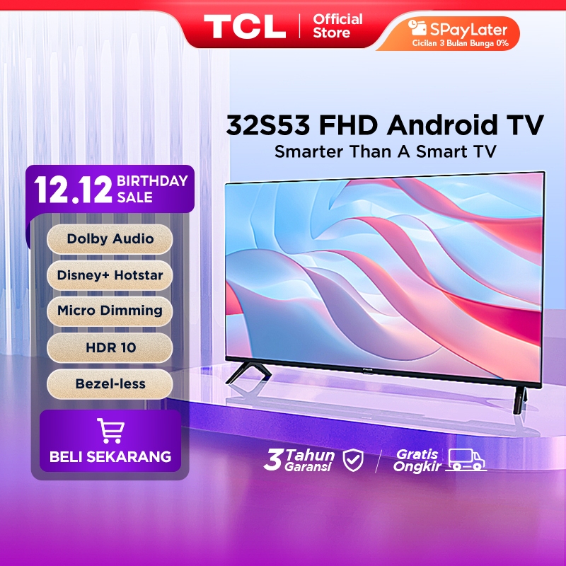 [FLASH SALE] TCL iFFALCON 32 inch Smart HD TV - Android 11 - Google Play/Netflix/YouTube - WiFi - NE