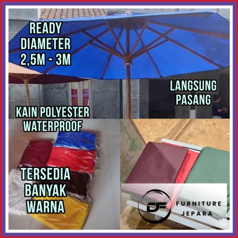[Ready] Kain Tenda Payung Taman Jari 8 Kain Tenda Payung Cafe Outdoor Waterproof