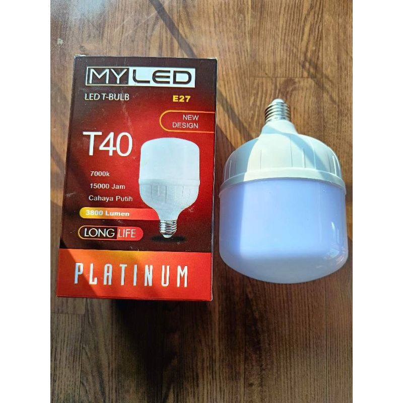 MY LED PLATINUM LAMPU BOHLAM LED BULB 40 WATT CAHAYA PUTIH / LAMPU MY LED PLATINUM LED BULB 40 WATT 