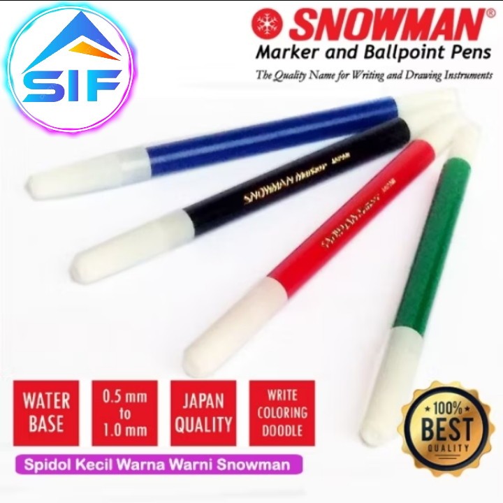 

Spidol Warna Snowman Kecil Murah Variasi Hitam Merah Biru Kuning Hijau Ori Murah