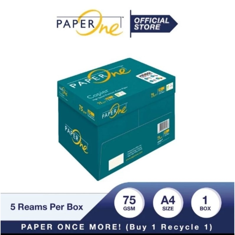 Kertas Hvs A4 75 gr Paperone / 1 dus