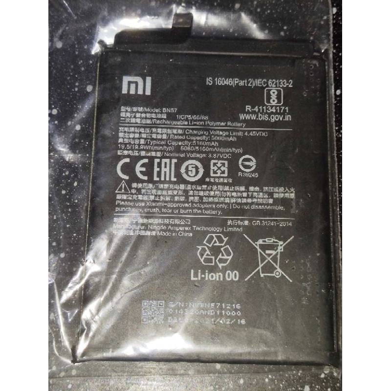 Baterai POCCO X3 NFC ORI Copotan