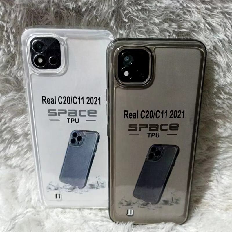 SoftCase Casing Realme C20/C11 2021 Silikon Bening Transparan Space TPU Pelindung Belakang Hp