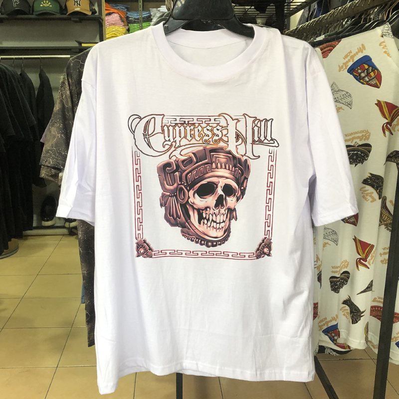 Kaos CypressHill Cypress Hill Skull Logo Hip Hop Tshirt 100% Cotton