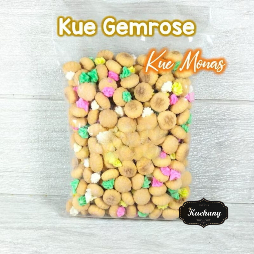 

KUE GEMROSE Warna warni 250gr / KUE MONAS / KUE JADUL / KUE BISKUIT GULA / KUE GEMROS / KUE KANCING