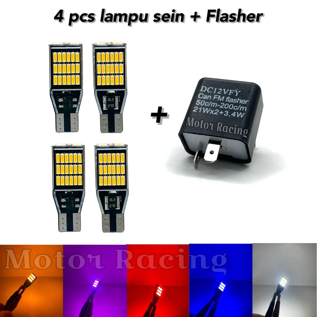 PROMO 1 PAKET LAMPU SEIN SEN DAJJAL GEN 2 45MATA SUPER TERANG DAN FLASER SEN / LAMPU SEN DAJJAL PAKE