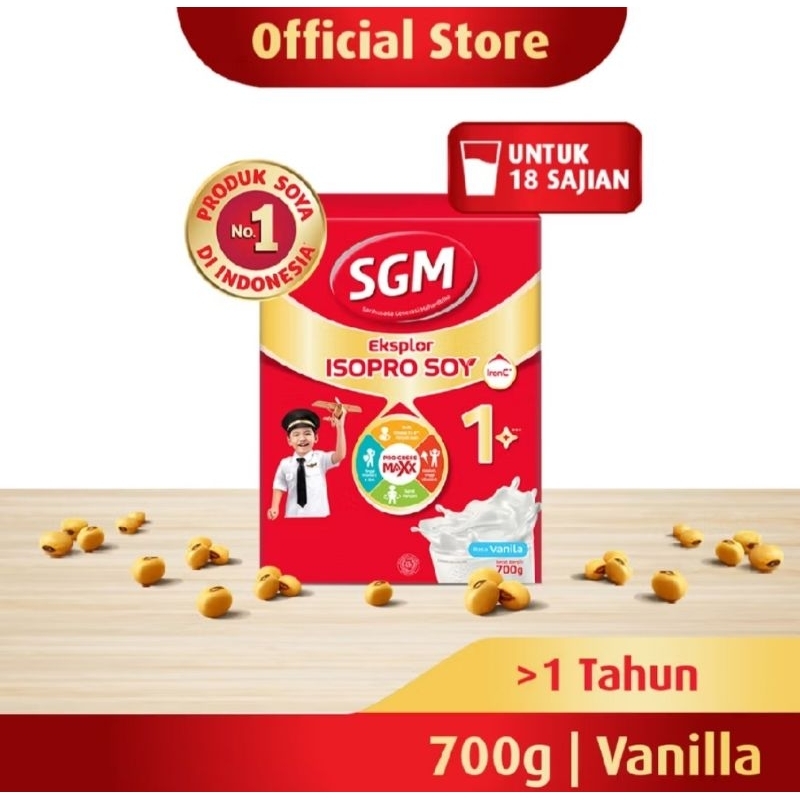 

[BACA DESKRIPSI] SGM Eksplor Isopro Soy 1+ Susu Pertumbuhan Rasa Vanila 700gri