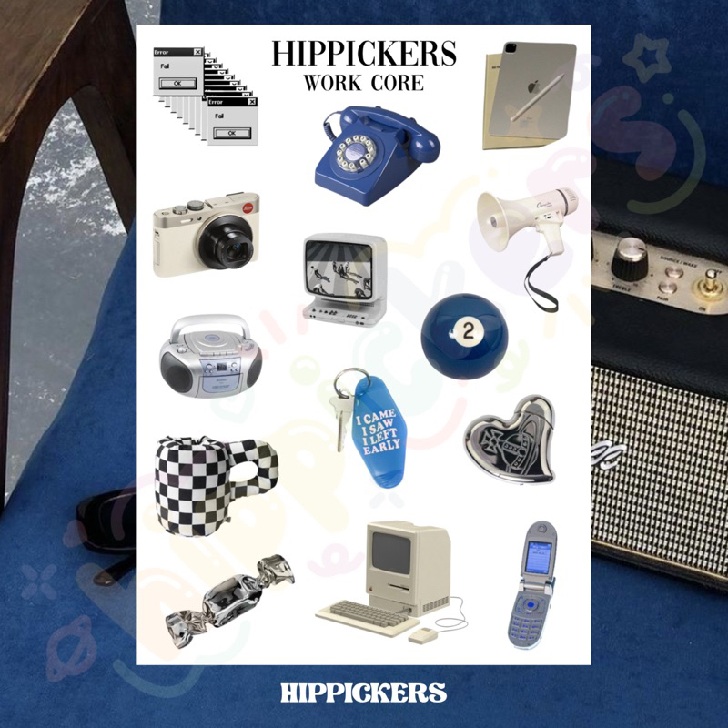 

Work Aesthetic Sticker Sheet Waterproff A6 by Hippickers