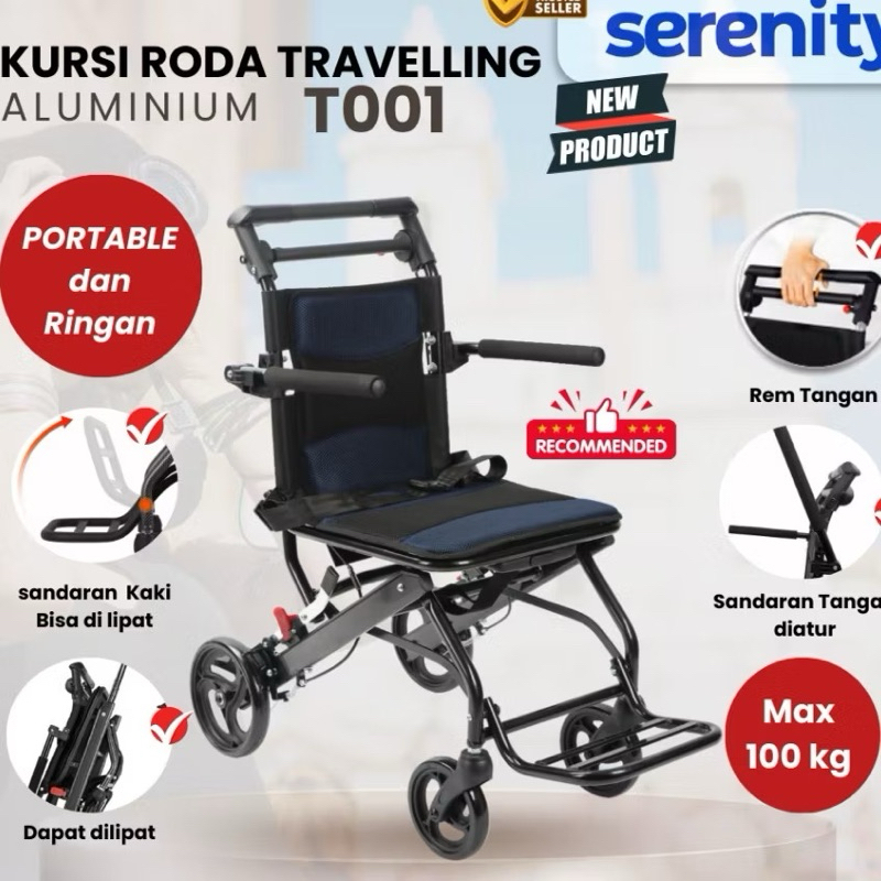 Serenity Kursi Roda Travelling Aluminium TO01