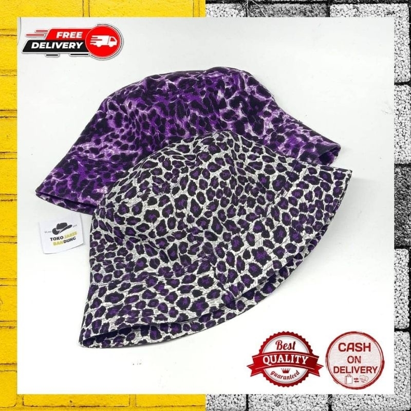 TOPI MANCING KEREN MOTIF P*MA/LEOPARD/BUCKET HAT LEOPARD