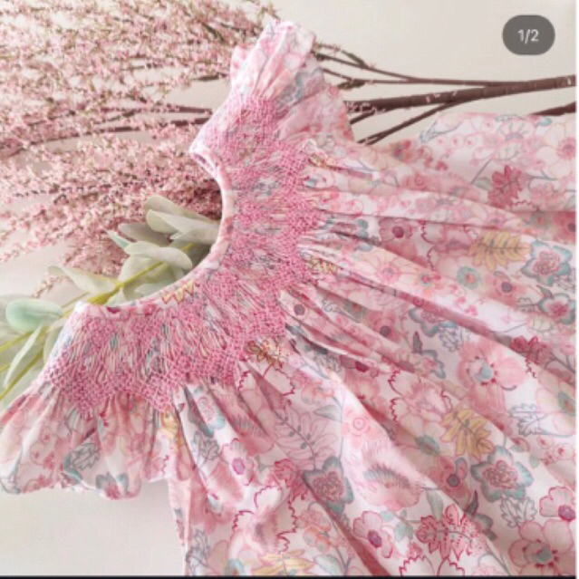 preloved aruca spain handsmocked dress size 3y like new