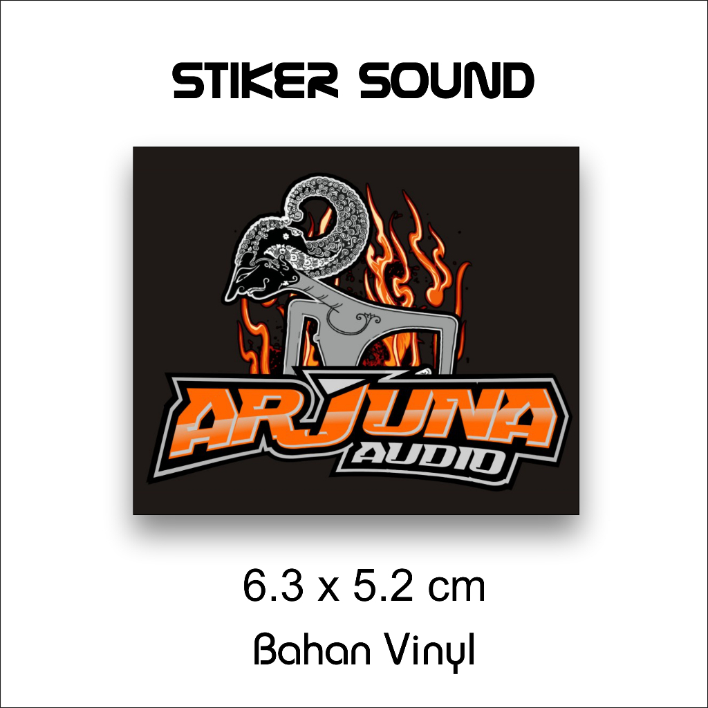 Stiker ARJUNA AUDIO Bahan Vinyl satuan