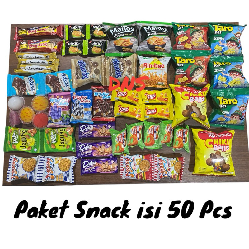 

Paket Snack Cemilan Gift isi 50 pcs